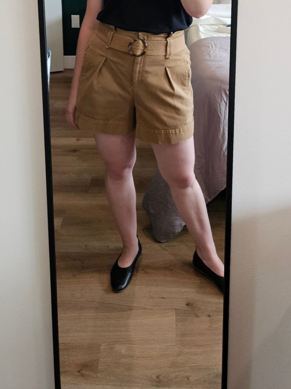 Sézane Rome High Rise Shorts Size 42 - Caramel - Picture 5 of 13
